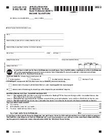 Form 510E Application for Extension to File Pass-Through Entity - Thumbnail