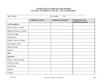 Rental Inspection Walk-Through Form - Thumbnail