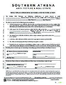 Form RF663 Multiple Offer Disclosure Notification - Thumbnail