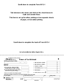New York Form NYS-1 - Thumbnail