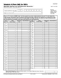 Form 940 Schedule A - Thumbnail