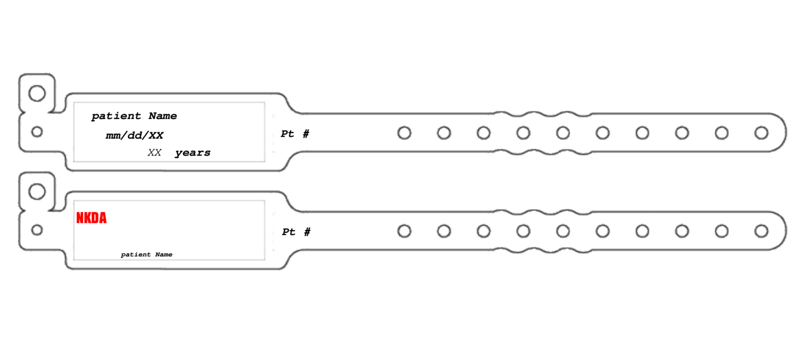 Patient Wristband Template - Thumbnail