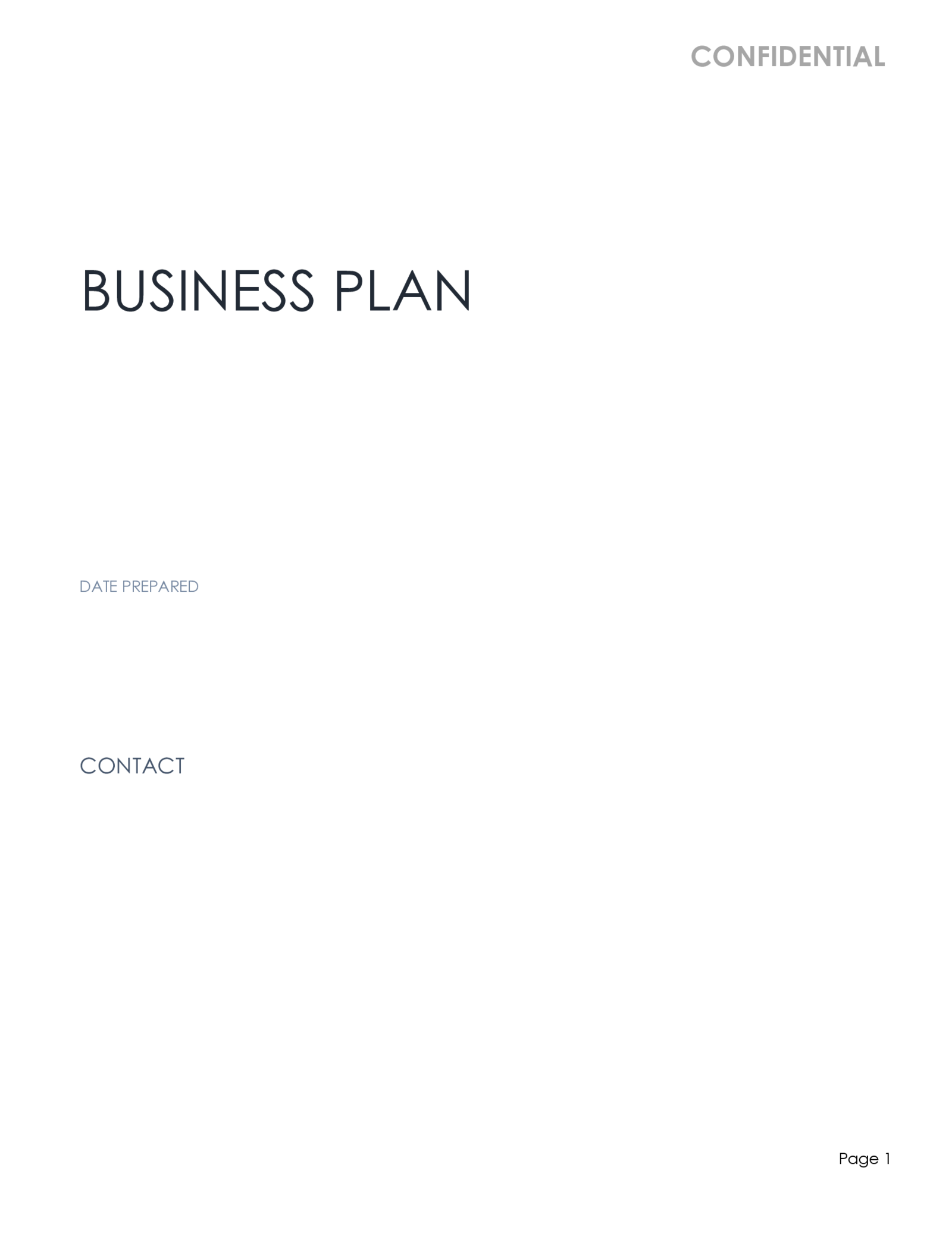 Nonprofit Business Plan Template - Thumbnail