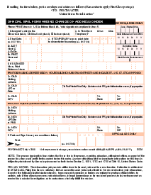 Fillable PS Form 3575 - Change of Address Form (2008) - Thumbnail