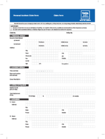 AIG Personal Accident Claim Form - Thumbnail