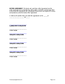 Indiana Residential Lease Agreement - Thumbnail