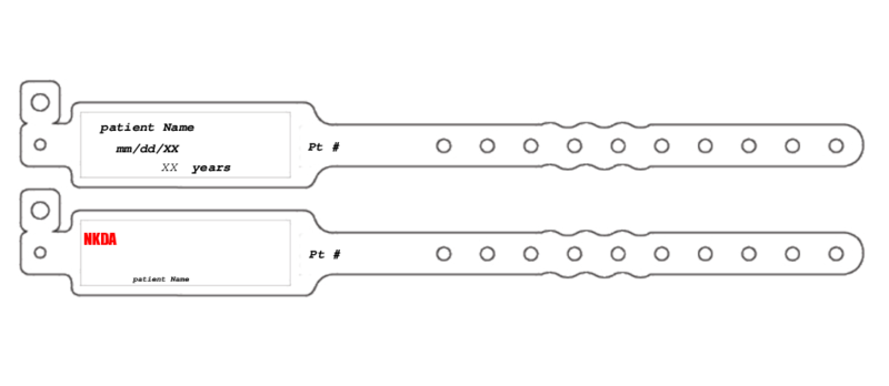 Patient Wristband Template