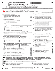 2021 Form IL-1120 - Thumbnail