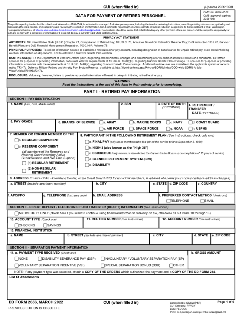 DD Form 2656