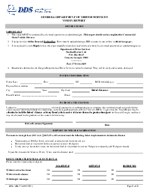 Form DDS-MR-274, Georgia Department of Driver Services Vision - Thumbnail