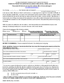 Florida Motor Vehicle Power of Attorney _ Form HSMV-82053 - Thumbnail