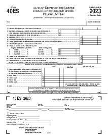 Alabama Tax Form 40ES - Thumbnail