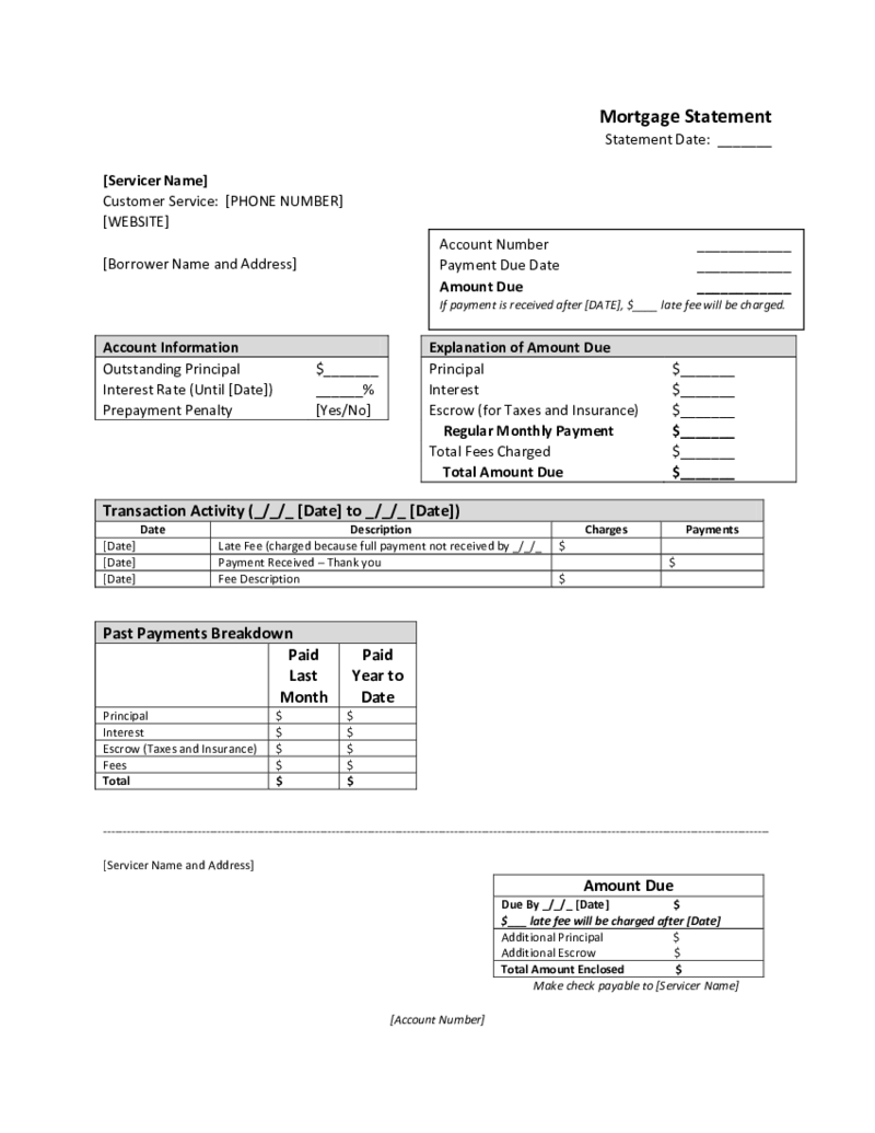 Mortgage Statement