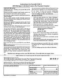Picture of Instructions for Form MI-1040-V