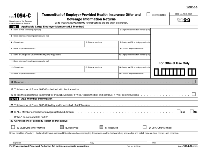 Form 1094-C (2023)