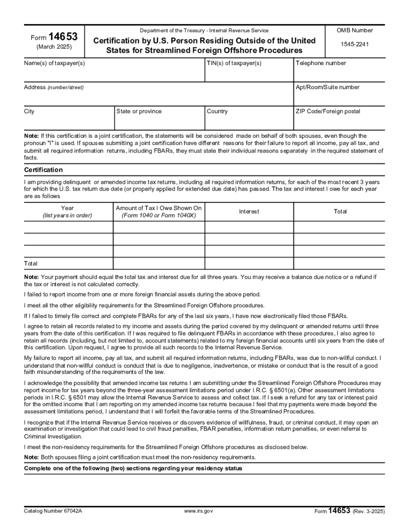 IRS Form 14653