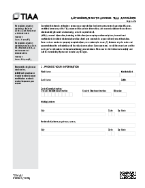 Authorization to Access TIAA Accounts and Power of Attorney - Thumbnail