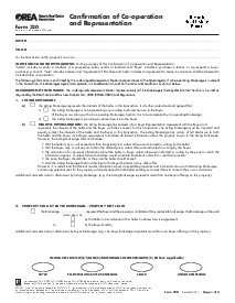 OREA Form 320, Confirmation of Co-operation and Representation - Thumbnail