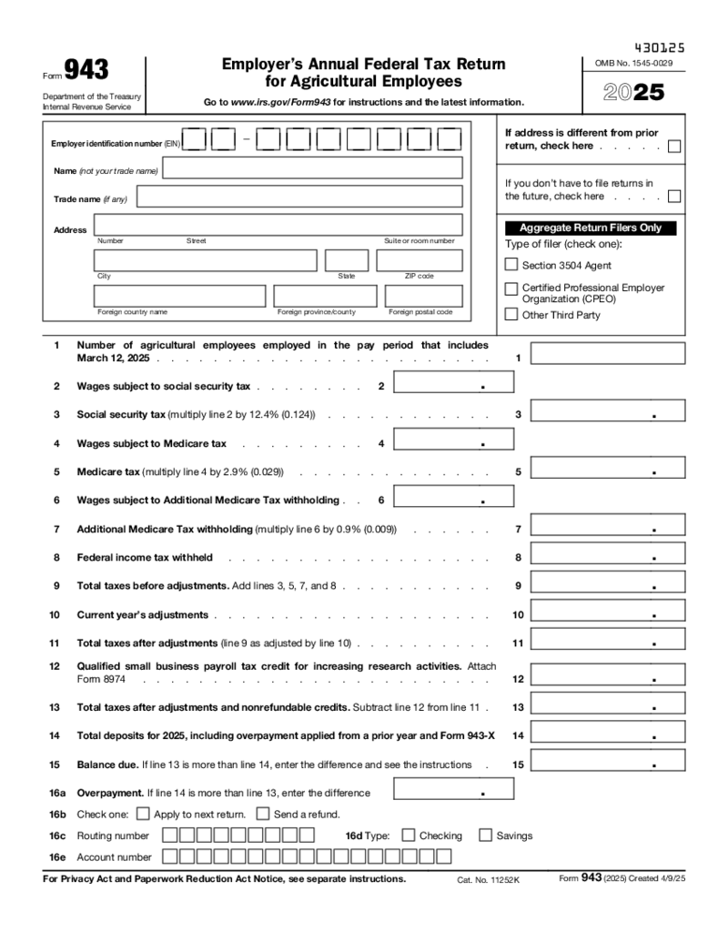 Form 943