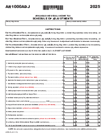 Arkansas Tax Form AR1000ADJ - Thumbnail