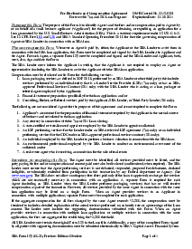 SBA Form 159 - Fee Disclosure and Compensation Agreement - Thumbnail