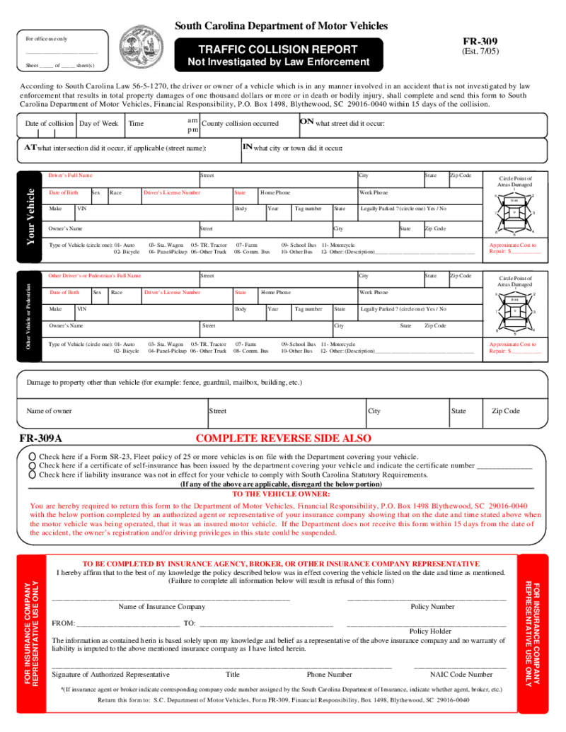 Form FR-309