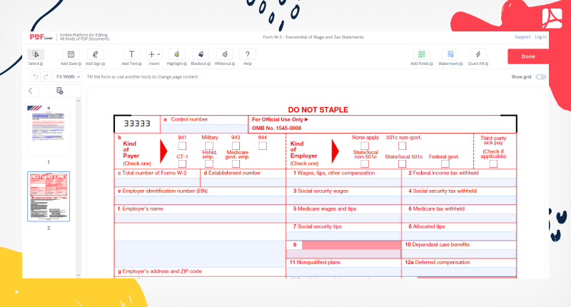 How to Fill Out W-3 Form - Detailed Instructions - Image Preview