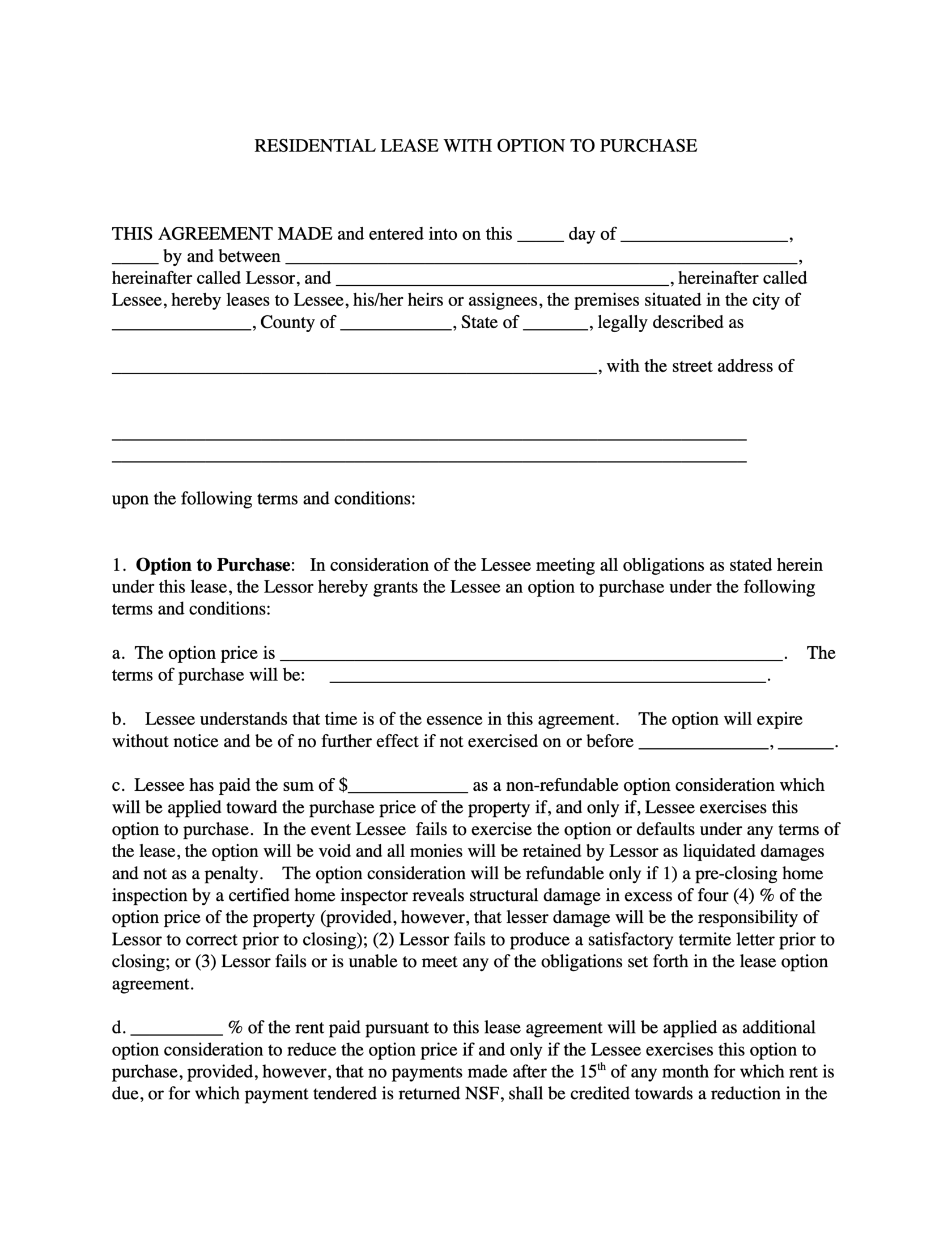 Rental Agreement Form on PDFLiner